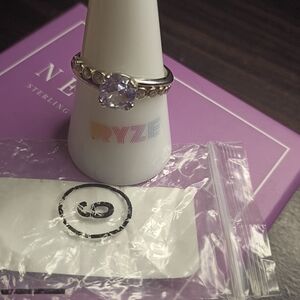 Sterling Silver Ring with Lavender Gemstone